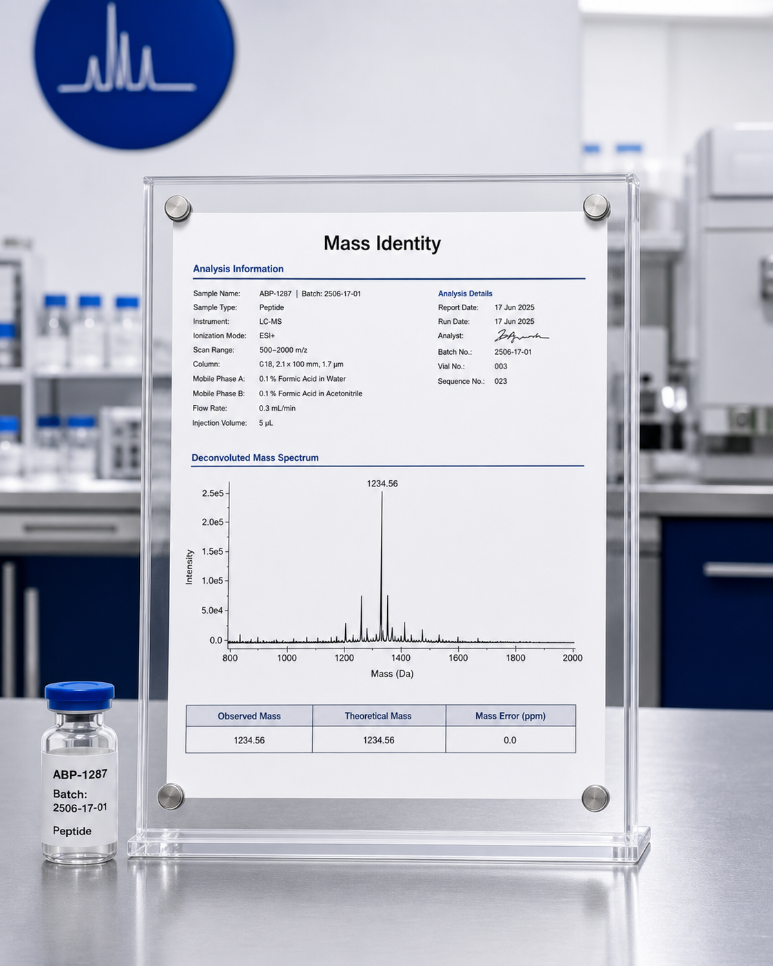 Third-party analytical testing report sample